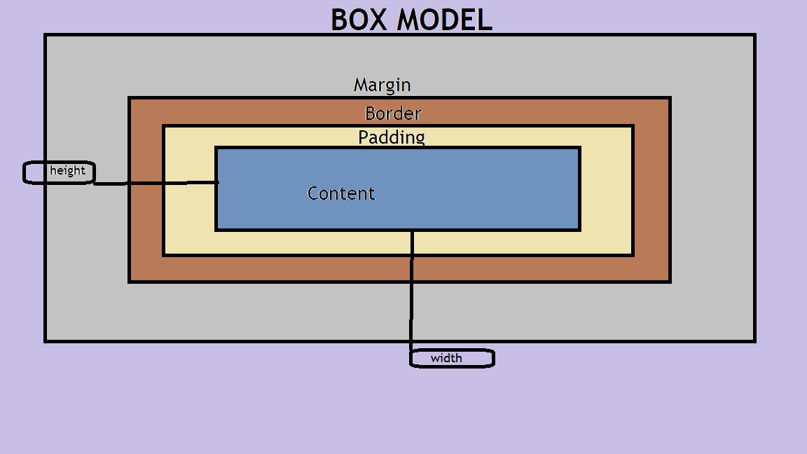 An image displaying a visual representation of the CSS-Box-Model.